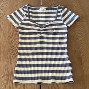 Madewell Ribbed Sweetheart Tee in Stripe